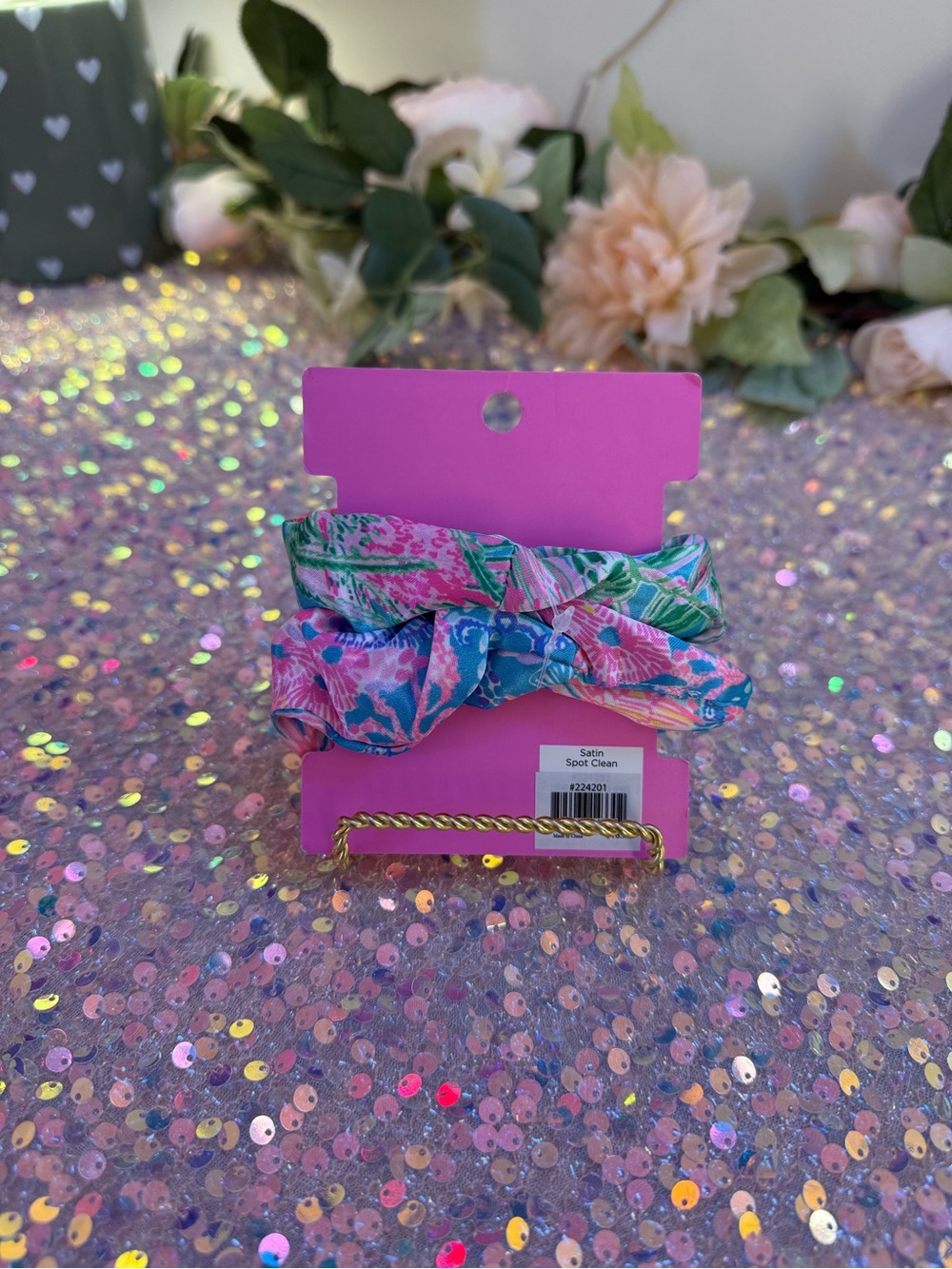 NWT Lilly Pulitzer Scrunchie Set of 2 in Assorted Patterns - Picture 2 of 2